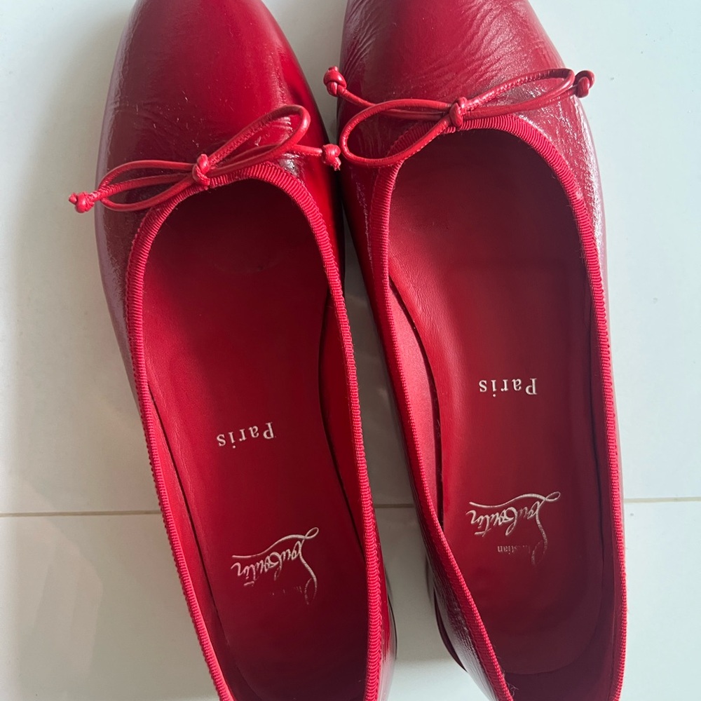 Christian Louboutin - Sweetie Jane Flat - Red - 38.5 - Picture 3 of 12